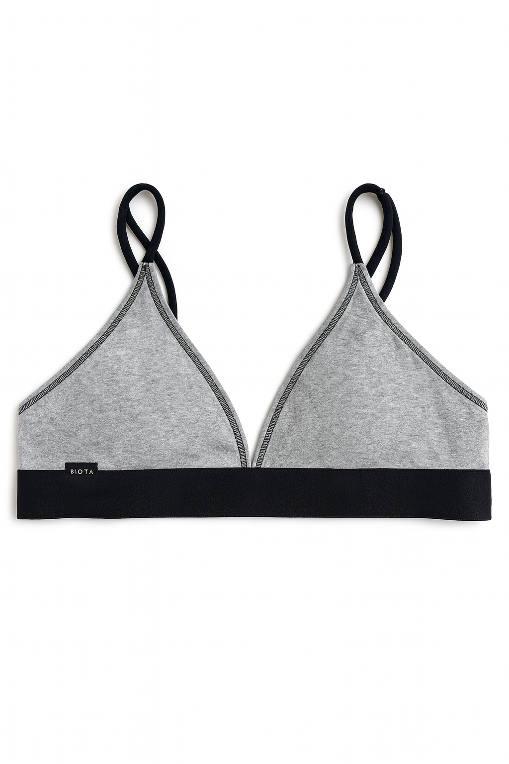 Top Auri Gris y Negro