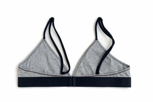 Top Auri Gris y Negro