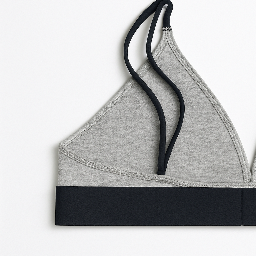 Top Auri Gris y Negro