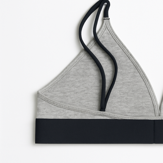 Top Auri Gris y Negro